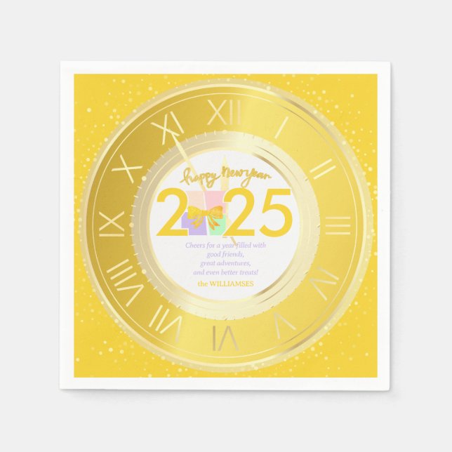 Einfache Elegante Weihnachts-Geschenkboxen Bow Serviette (Vorderseite)