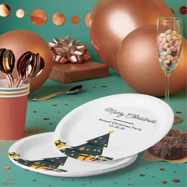 Einfache Elegante Weihnachtsbaum-Geschenkboxen Pappteller (Multi)