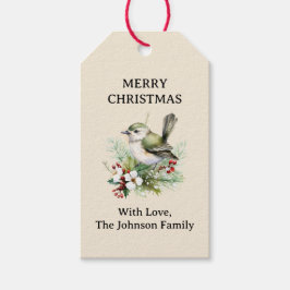 Einfache Elegante Weihnachtsblume Geschenkanhänger