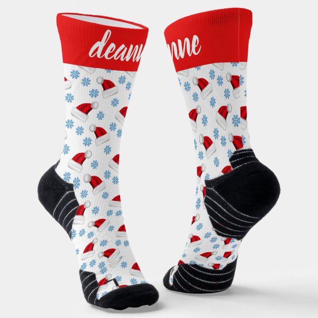 Einfache elegante Weihnachtsfamilie Socken (Gewinkelt)