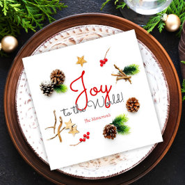 Einfache Elegante Weihnachtsfreude im Weltkrieg Serviette