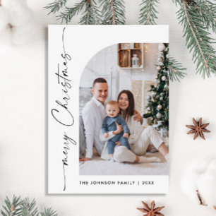 Einfache elegante Weihnachtsgruß-Foto-Karte Postkarte