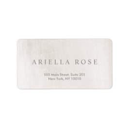 Einfache, elegante, weiß gebürstete Marmorplatte B Adressaufkleber