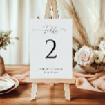 Einfache, elegante weiße Hochzeit Tischnummer<br><div class="desc">Koordinieren Sie Ihren Empfang mit einfachen,  eleganten weißen Tischnummern. Beibehalten eines konsistenten Aussehens mit weißem Hintergrund,  klassischer Serifenschrift und personalisierten individuellen Namen,  die eine elegante und organisierte Touch zu jedem Tisch bieten. Diese sorgfältig gefertigten Tischnummern verleihen Ihrem Hochzeitsdekor einen raffinierten Charme und sorgen für ein nahtloses und raffiniertes Ambiente.</div>