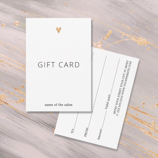 Einfache Elegante Weiße Imitate Goldenes Herz Schö (Von Creator hochgeladen)