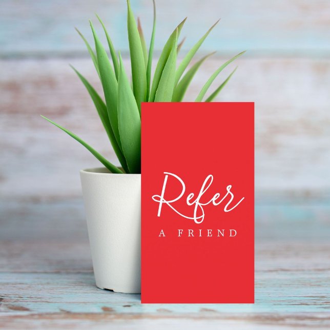 Einfache, elegante, weiße Referenzkarte Empfehlungskarte (Von Creator hochgeladen)