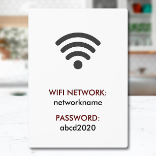 Einfache Elegante WiFi-Netzwerkkennwortmeldung Fotoplatte
