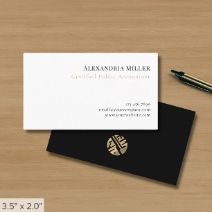 Einfache elegante Wirtschaftsprüfer CPA Visitenkarte
