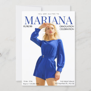 Einfache, elegante Zeitschriftenabdeckung Foto Abs Einladung