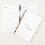 Einfache Elegantenbezeichnung Modern Planer<br><div class="desc">Moderner und beruflicher Imitat Gold Business-Planer mit einem einfachen und minimalen Design mit Ihrem Namen in einem eleganten Drehbuch und zeitgenössischen Sans Serif Schriftart.</div>