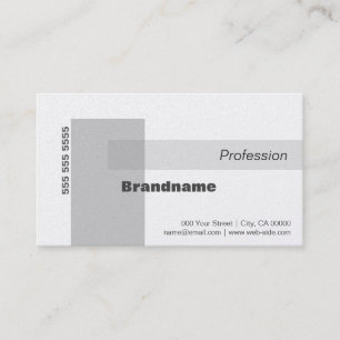 Einfache Eleganter Weiß-Grau-Stil Beruflich Visitenkarte