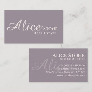 Einfache Eleganz der Mauve Pastel Classic Visitenkarte