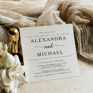 Einfache Eleganz  Dusche für Schwarze und Weiße Pa Einladung