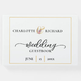 Einfache Eleganz, Gold Ampersand mit Namen Guest B Gästebuch