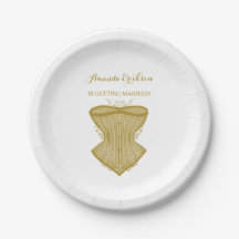 Einfache Eleganz Gold Korsett Wäsche Brautparty