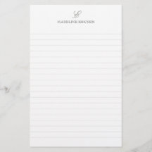 Einfache Eleganz Grau Weiß Monogramm Liniengestalt