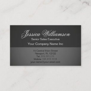 Einfache Eleganz-grundlegendes graues berufliches Visitenkarte