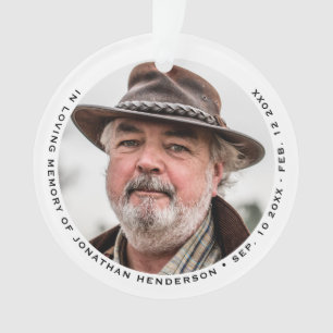 Einfache Eleganz im Foto der Erinnerung Ornament