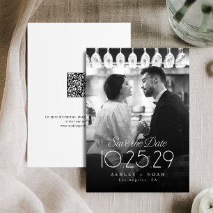 Einfache Eleganz Klassische Schrift Foto-Hochzeit  Save The Date