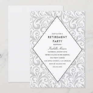 Einfache Eleganz  Party Einladung für die Altersve