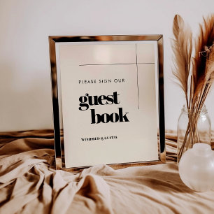 Einfache Eleganz Unterschreiben Sie unser Gästebuc Poster