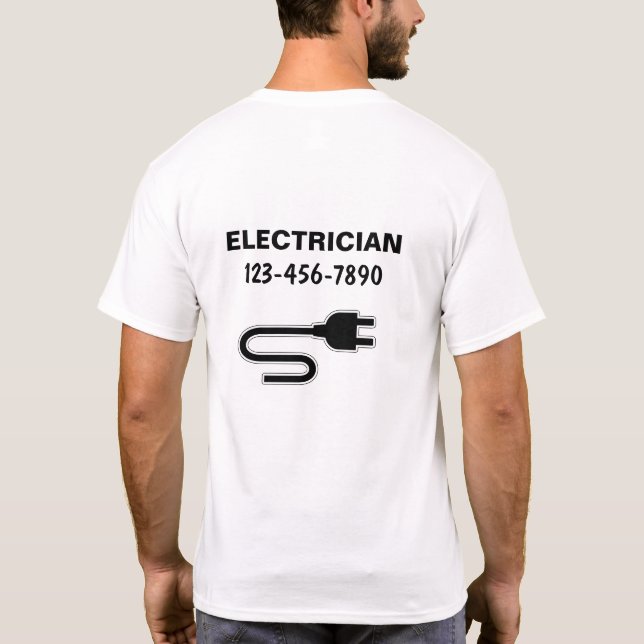 Einfache elektrische Arbeitsbügel T-Shirt (Rückseite)