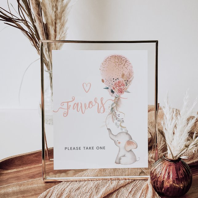 Einfache Elephant & Balloon Baby Dusche bevorzugt Poster (Von Creator hochgeladen)