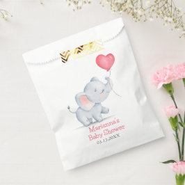 Einfache Elephant & Heart Balloon Babydusche Geschenktütchen