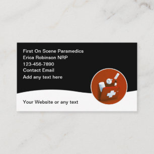Einfache EMS Paramedici Medical Business Cards Visitenkarte