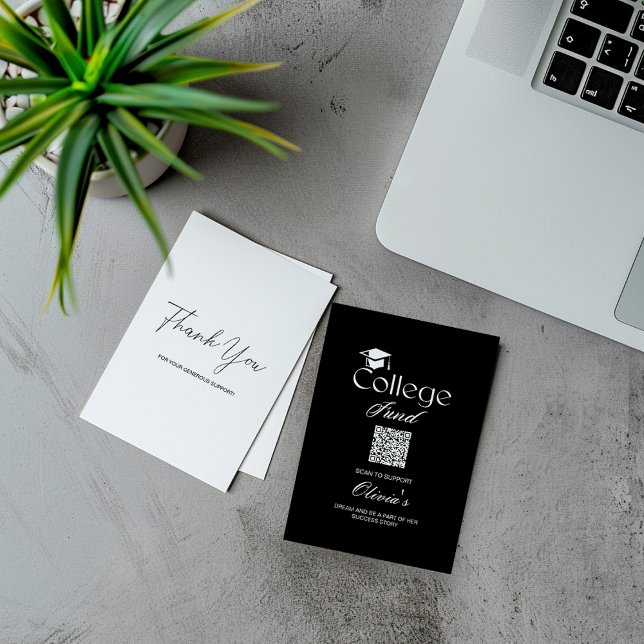 Einfache Enclosur-Karte mit QR-Code für den Fonds  Begleitkarte (Von Creator hochgeladen)