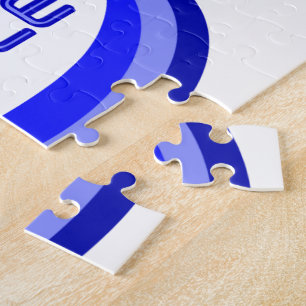 Einfache Erholungsparole in Blau Puzzle