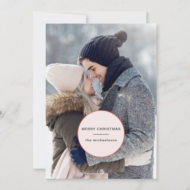 Einfache Erklärung Frohe Weihnachten Foto (Vorderseite)