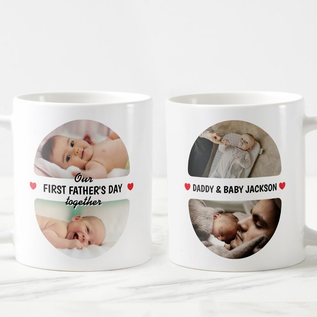 Einfache Erste Vatertag Ei-Inspiriert 4 Foto Kaffeetasse (Von Creator hochgeladen)