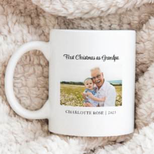 Einfache Erste Weihnachten als neues Grandpa-Baby- Kaffeetasse