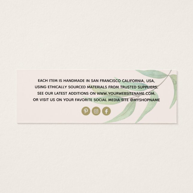 Einfache Eukalyptus-Blush-Kleidung Preis (Rückseite)