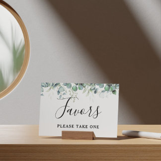 Einfache Eukalyptus Greenerity Wedding Party Gefal Poster