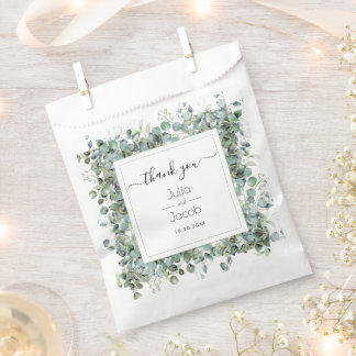 Einfache Eukalyptus Greenerity Wedding Party Geschenktütchen
