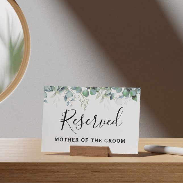 Einfache Eukalyptus Greenerity Wedding Party Poster (Simple Eucalyptus Greenery Wedding Party Supplies)