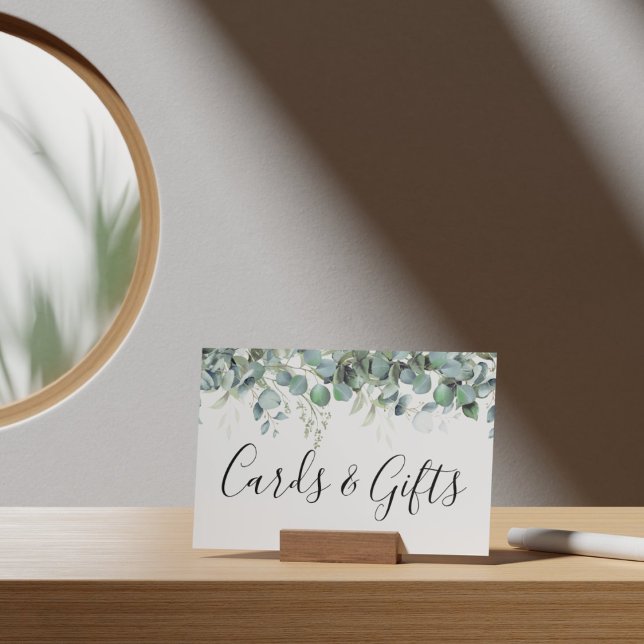 Einfache Eukalyptus Grüne Hochzeitskarten und Gesc Poster (Simple Eucalyptus Greenery Wedding Party Supplies)