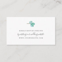 Einfache Eukalyptus-Grünhochzeit RSVP online