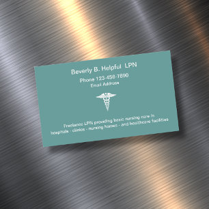 Einfache examinierte Krankenpflegerin LPN Magnetische Visitenkarte