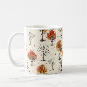Einfache Fall Bäume drucken Autumn Ästhetik Kaffeetasse