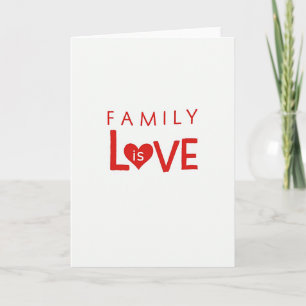 Einfache Familie-ist-Liebe-Karte Karte