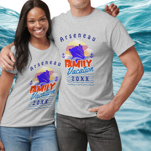 Einfache Familien-Kreuzfahrt Urlaub Personalisiere T-Shirt