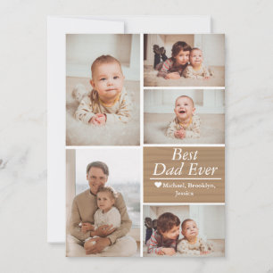 Einfache Familienkollektion des Modernen Vatertags Feiertagskarte