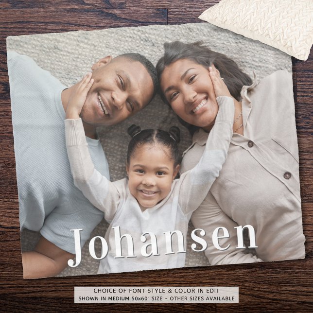 Einfache Familienname 1 Foto Fleecedecke (Von Creator hochgeladen)