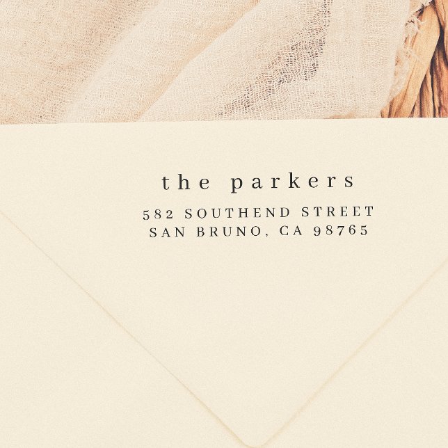 Einfache Familienname und Adresse Gummistempel (Von Creator hochgeladen)