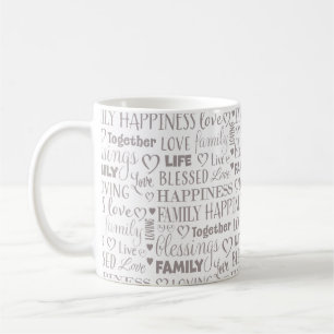 Einfache Familientypografie Niedlich Minimalistisc Kaffeetasse
