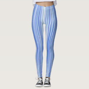 Einfache Farbe Blau und Weiß  Leggings