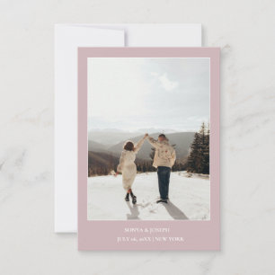 Einfache Farbe - Eleganter Text und Foto Save the Date